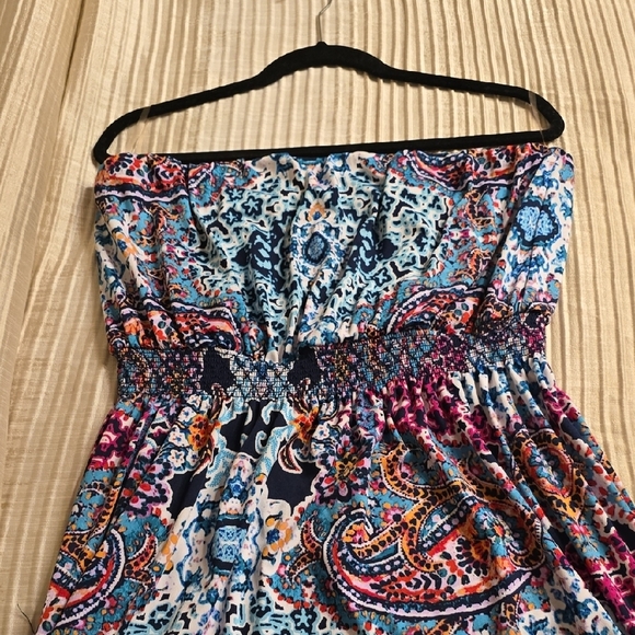 Maurices Blue and Pink Strapless Dress - Picture 12 of 12